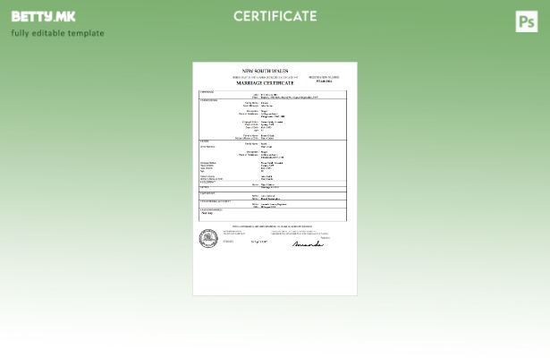 модерен стил Шаблон за извод од матична книга на родените Австралија Северната т